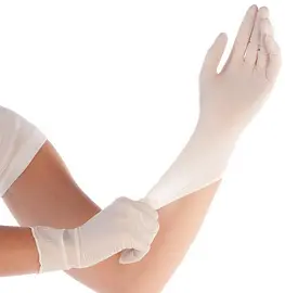 HYGOSTAR Gant synthétique Elastic, M, sans poudre, blanc
