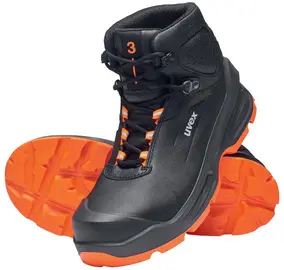 uvex 3 Chaussures montantes S3, noir/orange, pointure 39