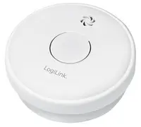 LogiLink Détecteur de fumée, pile zinc-carbone 9V incl,blanc