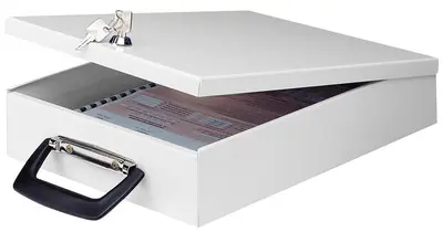 WEDO Caissette de documents, A4, avec poignée de valise