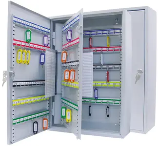 WEDO Armoire à clés pour 150 clés, dix barettes, gris clair