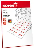 Kores Etiquette universelle, 99,1 x 34 mm, 25 feuilles,blanc
