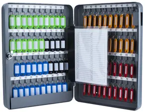 pavo Armoire à clés pour 80 clés, gris foncé