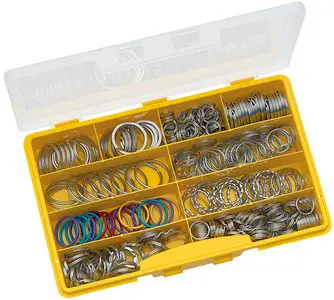 WEDO Anneaux porte-clé en métal, assortiment de 300 pièces