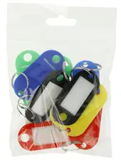 WESTCOTT Porte-clé avec anneau, pack de 10, assorti