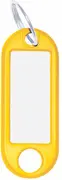 WEDO Porte-clés avec anneau, diamètre: 18 mm, jaune