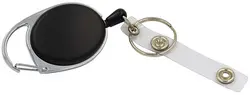 WEDO Clip de ceinture avec cordon en nylon extensible, noir/
