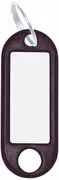 WEDO Porte-clés avec anneau, diamètre: 18 mm, noir