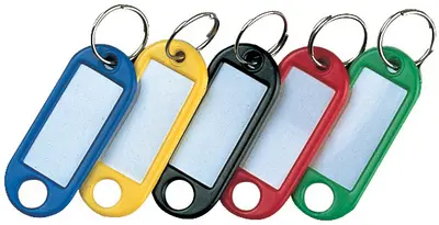 RESKAL Porte-clés avec anneau, diamètre: 14 mm, assorti