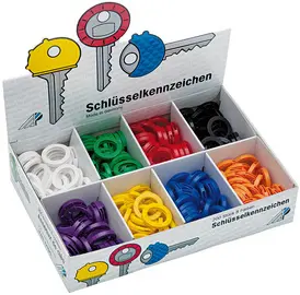 WEDO Couvre-têtes pour clé, présentoir 200 pièces, assorti