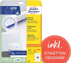 AVERY Zweckform Etiquette universelle, 210 x 148 mm, blanc