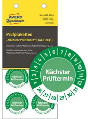 AVERY Zweckform Prüfplaketten "Nächster Prüftermin", 2026-31