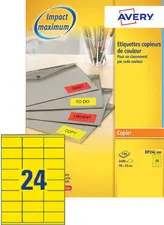 AVERY Etiquette d'adresse, 70 x 35 mm, jaune fluo