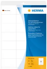 HERMA Etiquette d'adresse, 94 x 47 mm, coins arrondis, blanc