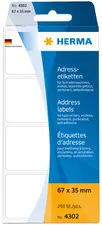 HERMA Etiquette d'adresse, 88 x 35 mm, plié en zigzag, blanc