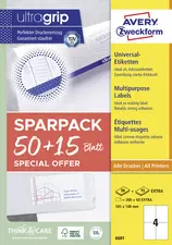 AVERY Zweckform Étiquette universelle, 97 x 42,3 mm, 50+15
