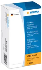 HERMA Etiquette à affranchir, 130 x 40 mm, double, blanc