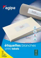 agipa Etiquette universelle, 50 x 20 mm, blanc