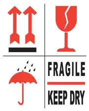 rillprint Étiquette d'avertissement "FRAGILE/KEEP DRY