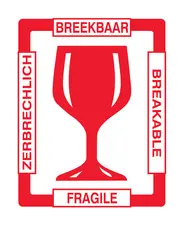 rillprint Étiquette d'avertissement "BREAKABLE