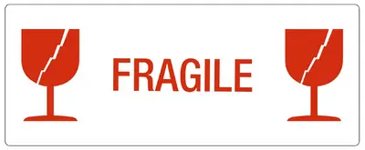 rillprint Étiquette d'avertissement "FRAGILE