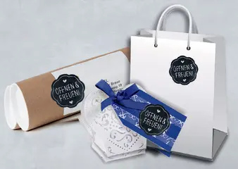 AVERY Zweckform Promotion-Etiketten "Öffnen", schwarz
