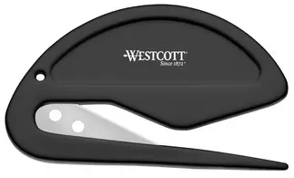 WESTCOTT Ouvre-lettres 2 en 1, lame en métal, noir