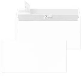 MAILmedia Enveloppe DIN long, autocollant, blanc