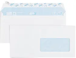 GPV Enveloppes, DL, 110 x 220 mm, avec fenêtre, blanc