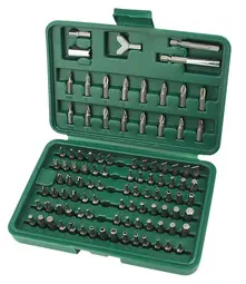 BRÜDER MANNESMANN Jeu d'embouts, 100 pièces, boîte