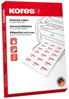 Kores Étiquette universelle, 99,1 x 33,9 mm, blanc