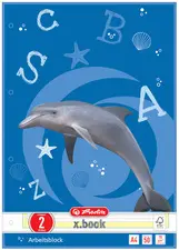 herlitz Bloc-notes de travail x.book, format A4, linéature 2