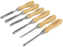 BRÜDER MANNESMANN Jeu d'outils de sculpture bois, 7 pièces