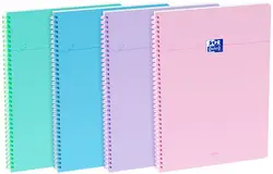 Oxford Cahier reliure souple Smart, A4, quadrillé, assorti