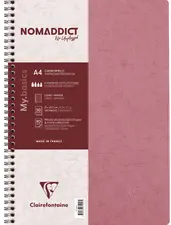 Clairefontaine Carnet à spirale NOMADDICT, A4, rose