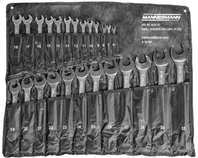 BRÜDER MANNESMANN Jeu de clés plates, 25 pièces, 7-32 mm