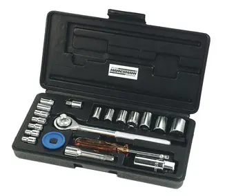 BRÜDER MANNESMANN Jeu de douilles 1/4" + 3/8", 20 pièces