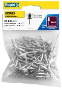 Rapid Rivet aveugle standard, 4,0 x 12 mm, en aluminium