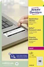 AVERY Zweckform Etiquette indécollable, blanc
