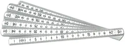 BRÜDER MANNESMANN Mètre pliant en PVC, 2,0 m, blanc