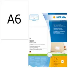 HERMA Etiquette universelle PREMIUM, 105 x 148 mm, blanc