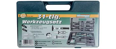 BRÜDER MANNESMANN Ensemble d'outils, 31 pièces, en coffret