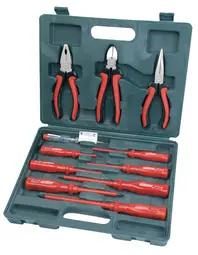 BRÜDER MANNESMANN Kit de tournevis & pinces VDE, 11 pièces