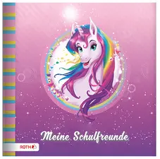 ROTH Freundebuch "Einhornportrait", 165 x 165 mm, 64 Seiten