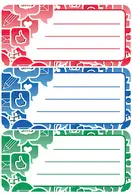 HERMA Etiquettes pour livres "Social Icons", 76 x 35 mm
