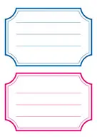 HERMA étiquettes pour livres, 78 x 53 mm, marge bleu / rouge