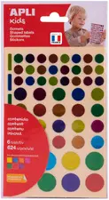 APLI kids Gommettes "Rond" couleurs métallisées, assorti