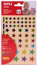 APLI kids Gommettes "Etoile" couleurs métallisées, assorti
