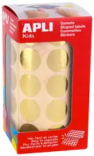 APLI kids Gommettes "Rond" en rouleau, or