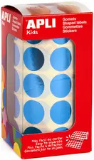 APLI kids Gommettes "Rond" en rouleau, bleu métallisé